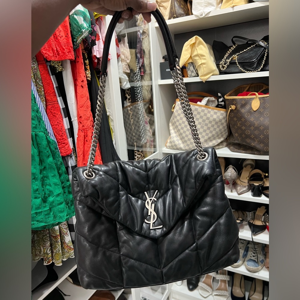 Authentic YSL Medium Lou Lou Puffer.